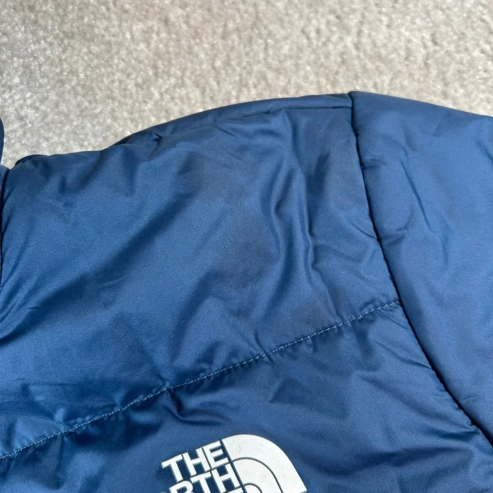The North Face Reversible Mount Chimborazo Jacket Boys XL Navy Blue Brown Hooded